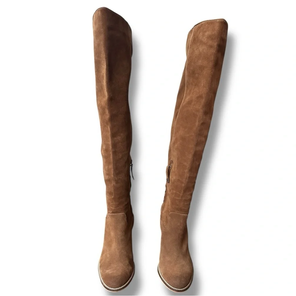 Dolce Vita Ohanna Suede Over the Knee High Boots in Saddle | Women’s Size 10